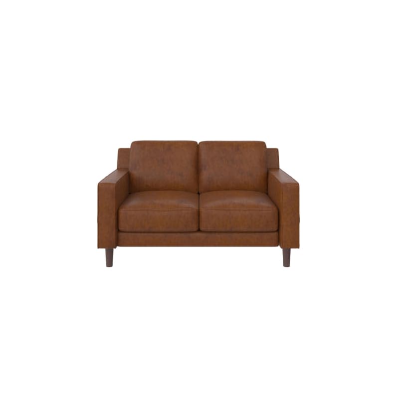 Atwater Living Janelle Faux Leather Loveseat Sofa
