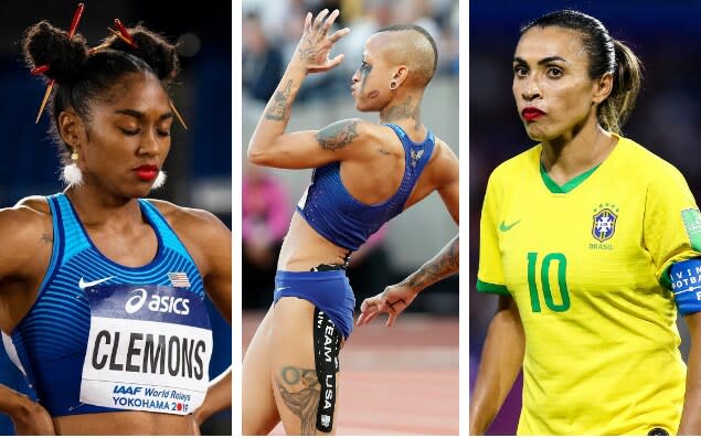 Christina Manning, Inika McPherson and Marta have all chosen to personalise their images - Getty Images