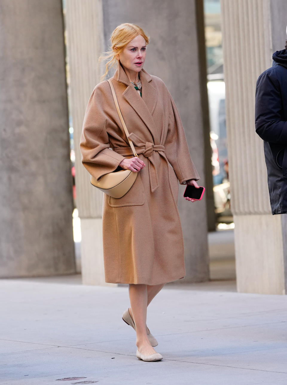 Nicole Kidman, New York, A24, flats, suede, filming.
