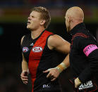 Essendon's win was soured by yet another injury to key big man Michael Hurley.