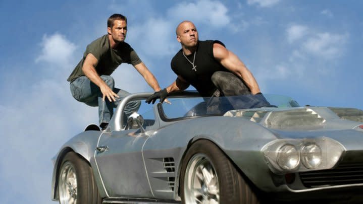 Paul Walker and Vin Diesel in Fast Five.