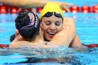Emily Seebohm wins silver in the 100m backstroke at the London Olympics