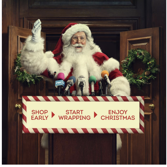 The British Retail Consortium campaign calls on British consumers to “shop early, start wrapping and enjoy Christmas.” Photo: British Retail Consortium