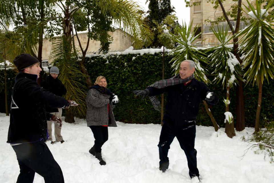 Snow Blankets Jerusalem As Winter Storm Hits Israel