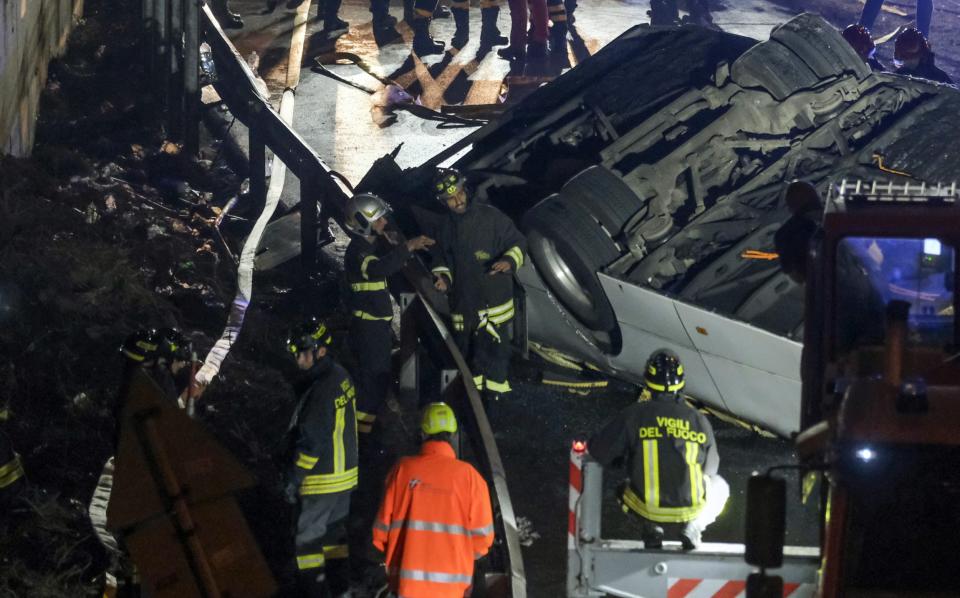 At least 21 people were killed in the crash
