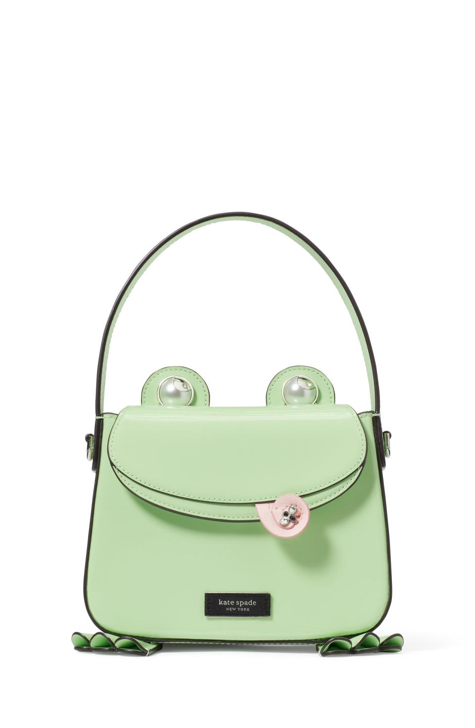 Lily青蛙造型漆皮新奇包。NT$16,000（kate spade new york提供）