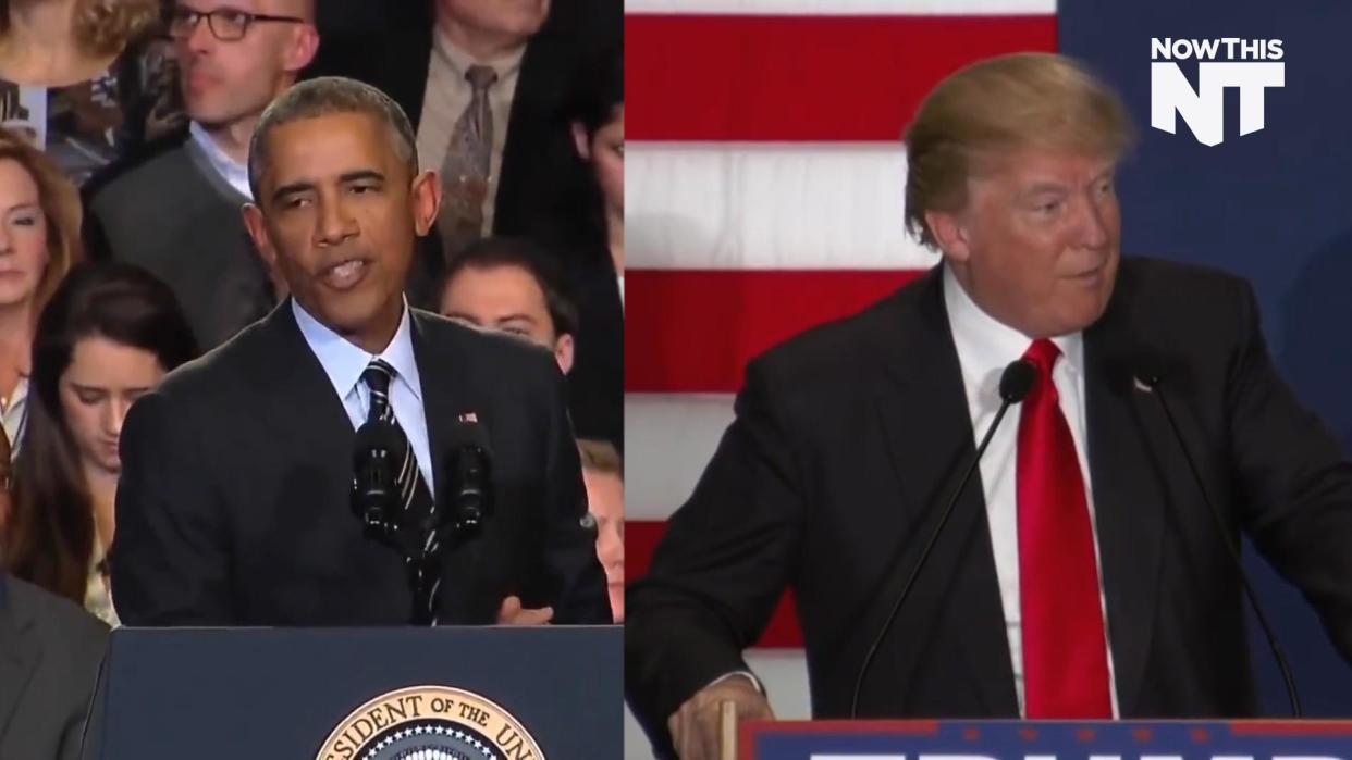 Obama's Response To Hecklers Vs. Trump