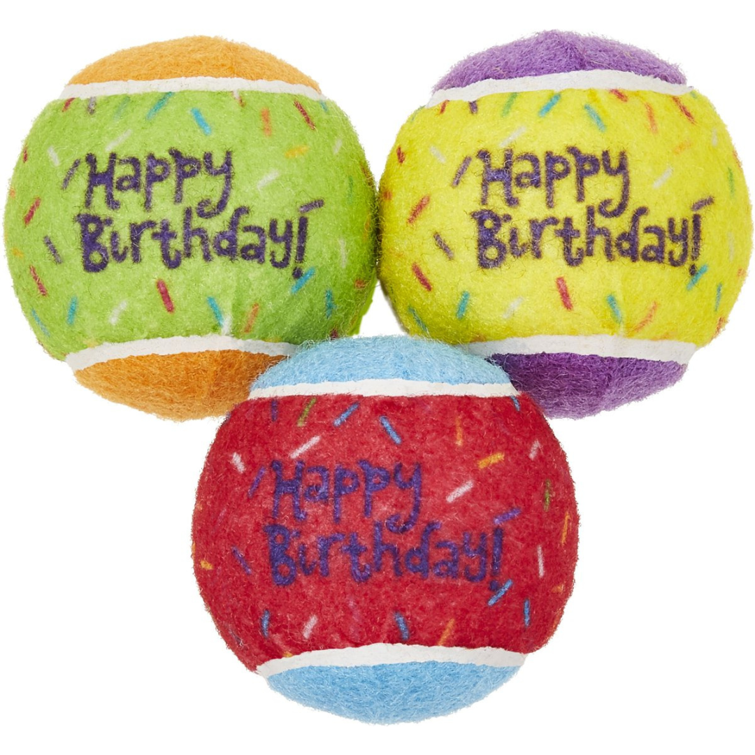 <p><a href="https://go.redirectingat.com?id=74968X1596630&url=https%3A%2F%2Fwww.chewy.com%2Ffrisco-birthday-fetch-squeaky-tennis%2Fdp%2F189624&sref=https%3A%2F%2Fwww.womansday.com%2Flife%2Fpet-care%2Fg60178716%2Fdog-birthday-party-ideas%2F" rel="nofollow noopener" target="_blank" data-ylk="slk:Shop Now;elm:context_link;itc:0;sec:content-canvas" class="link rapid-noclick-resp">Shop Now</a></p><p>Play Birthday Fetch With Squeaky Tennis Balls</p><p>Chewy</p><p>$5.10</p><span class="copyright">Frisco</span>