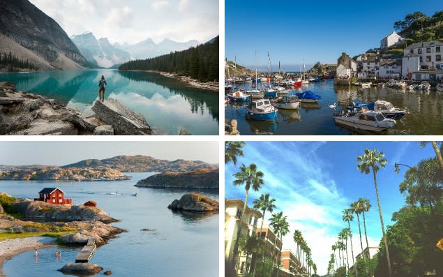 (Clockwise from top left) Canada, Cornwall, Los Angeles, Sweden - Getty Images