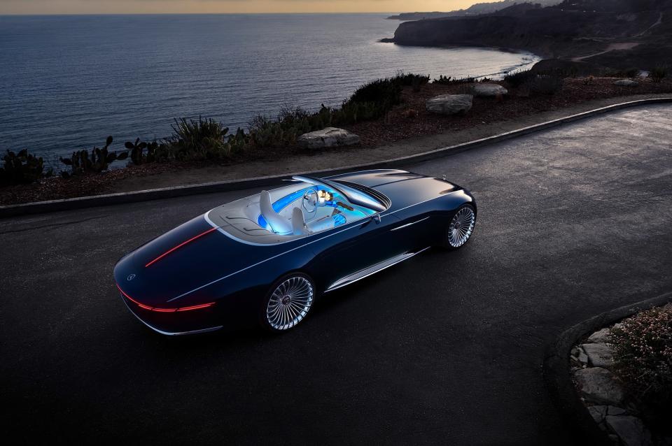 Showcased at the 2017 Monterey Car Week in California, the Vision Mercedes-Maybach 6 Cabriolet is about five feet longer than most sedans