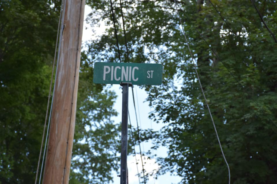 The Picnic Street sign in Charlotte at the Charlotte Picnic site.