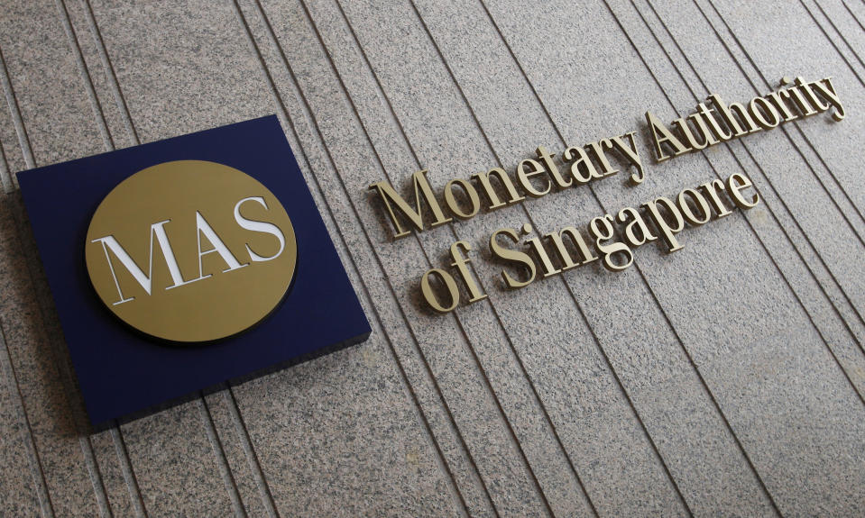 The logo of the Monetary Authority of Singapore at its building in Singapore. (File photo: Reuters/Edgar Su)