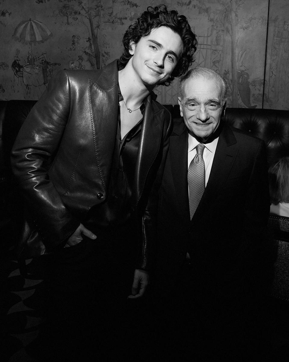 Timothée Chalamet and Martin Scorsese at Chanel Dinner