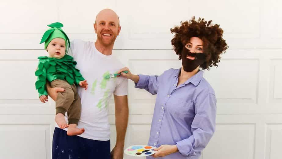 funny halloween costumes family bob ross costume