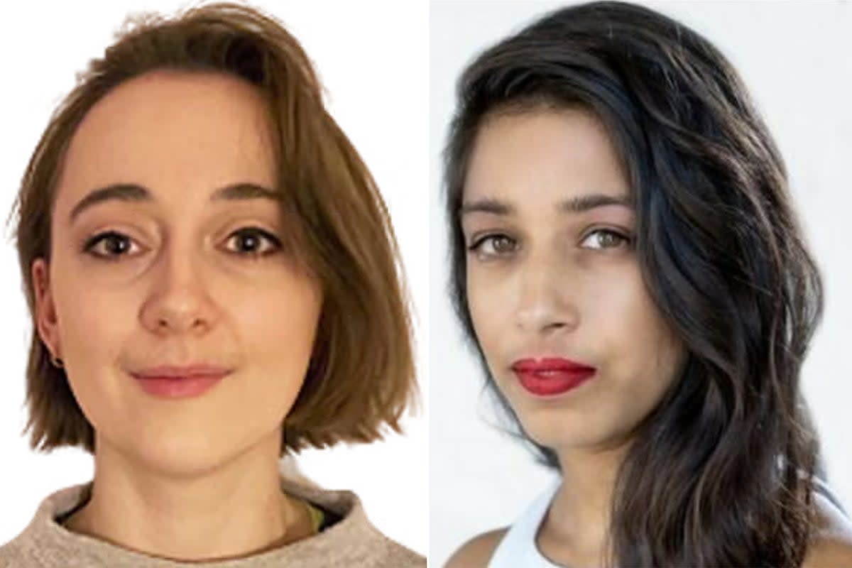 The Independent’s Holly Brancroft (left) and Rebecca Thomas have been  nominated for two prestigious prizes  (The Independent)