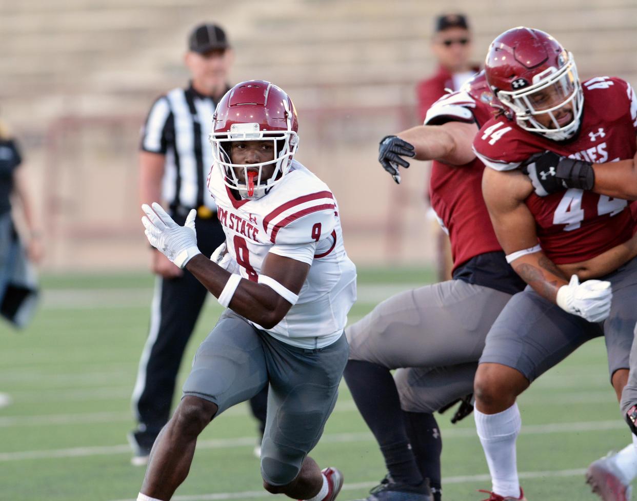 The New Mexico State football team held its spring game Thursday, April 14, 2022, at Aggie Memorial Stadium.