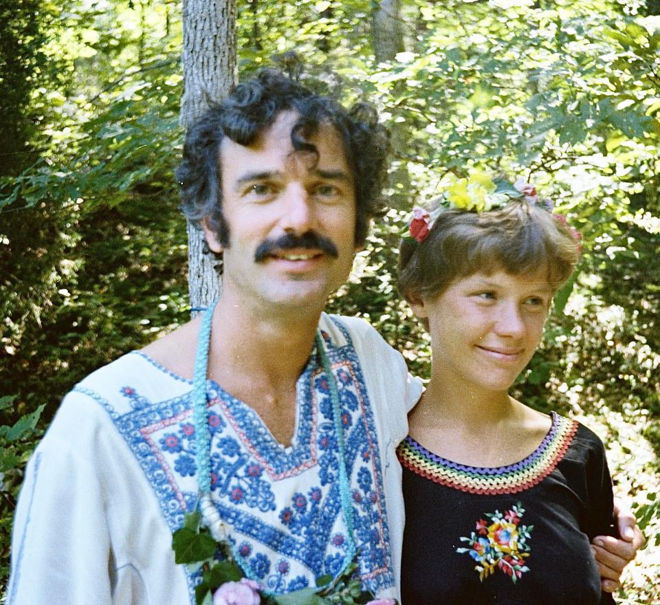 Louisa Rogers and her husband Barry on their wedding day.