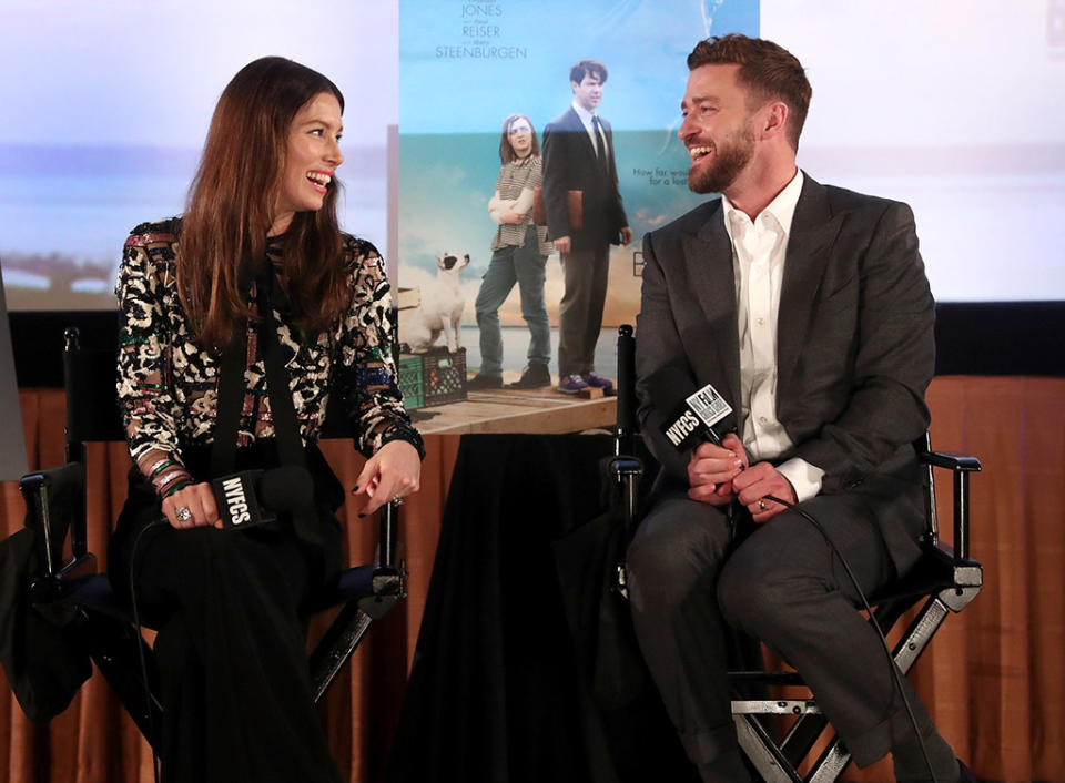 Jessica Biel and Justin Timberlake at a premiere