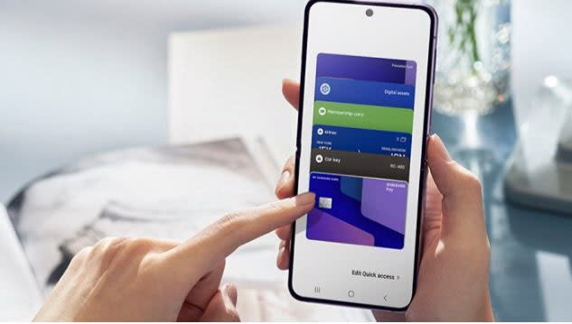 圖／Samsung Wallet正式登台，可儲存使用銀行卡、會員卡、數位鑰匙、登機證等服務。