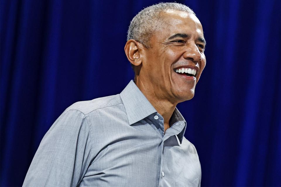 NORTH LAS VEGAS, NEVADA - NOVEMBER 01: Former U.S. President Barack Obama walks onstage at a campaign rally in support of Nevada Democrats at Cheyenne High School on November 01, 2022 in North Las Vegas, Nevada. With a week until the midterm elections, both Masto and Sisolak hold narrow leads over their Republican opponents. (Photo by Anna Moneymaker/Getty Images)