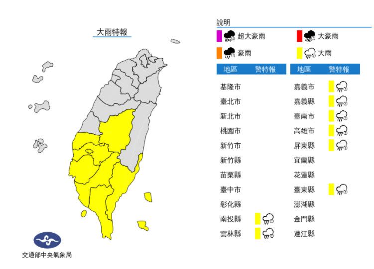 快新聞／午後雨彈來襲！ 全台8縣市大雨特報 注意強陣風