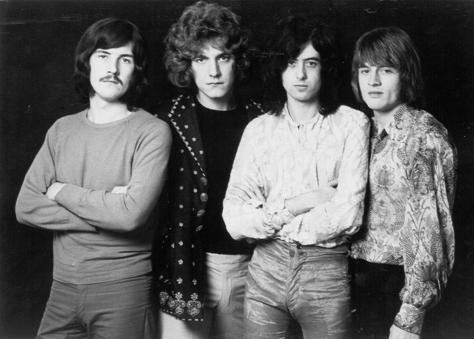 Led Zeppelin in 1968: from left, John Bonham, Robert Plant, Jimmy Page, John Paul Jones. (Photo: Michael Ochs Archives/Getty Images)