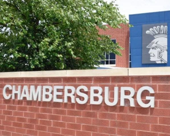 The front of Chambersburg Area Senior High School