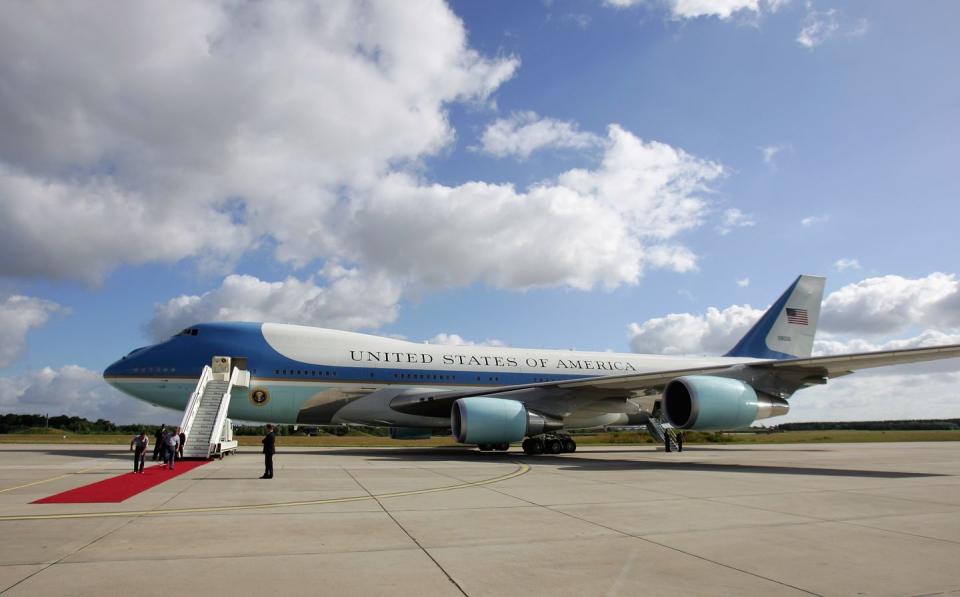 They're supposed to ride Air Force One.