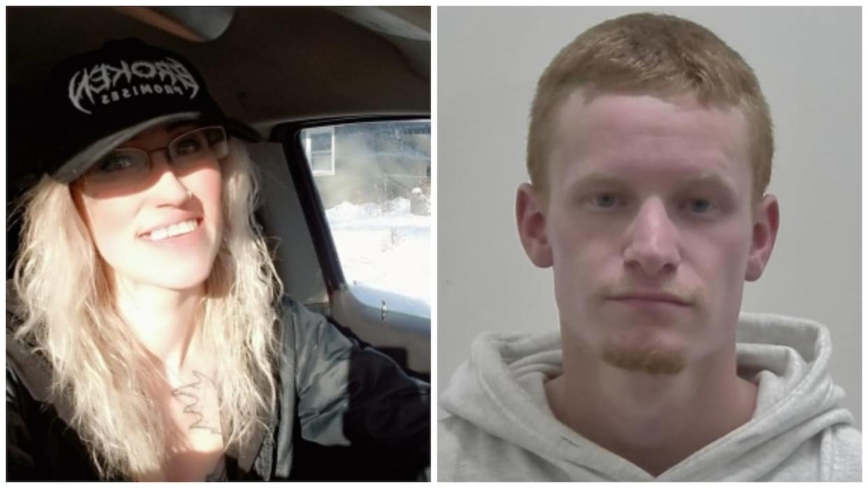 Chelsea Davidenas, 29, is missing and believed to have been killed. Two men, including Steven Zwick, pictured, are charged with first-degree murder.  (Calgary Police Service - image credit)