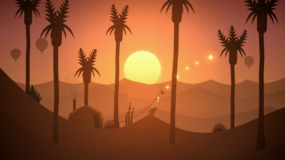 Ditch the slopes and head for the dunes as you surf on sand in ‘Alto’s Odyssey.’