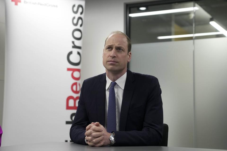 the prince of wales visits the british red cross