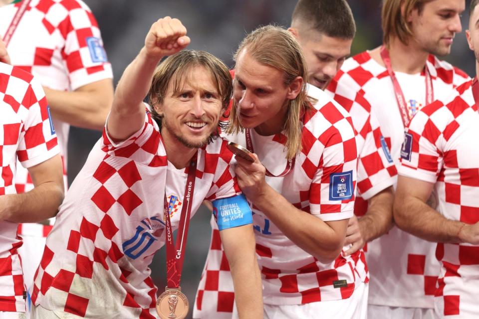 World Cup farewell: Luka Modric made what will surely be his final appearance on football’s biggest stage  (Getty Images)