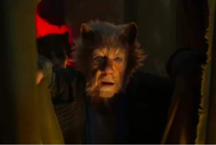 Ian McKellen as Gus the Theatre Cat in the 'Cats' movie (Universal)