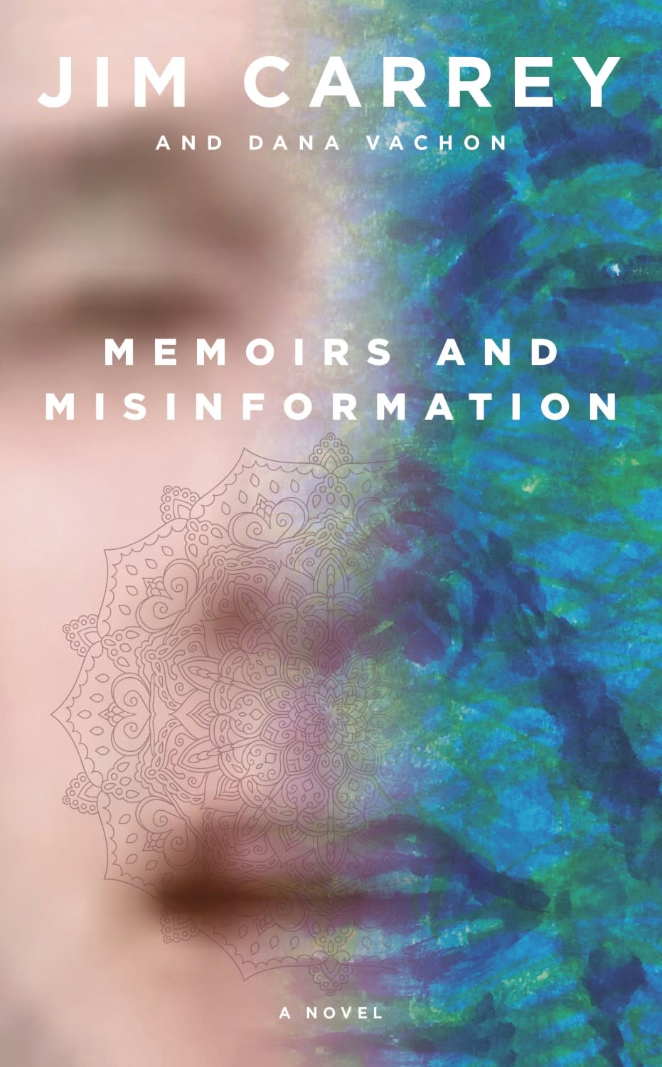 Book jacket for "Memoirs and Misinformation" by Jim Carrey and Dana Vachon.