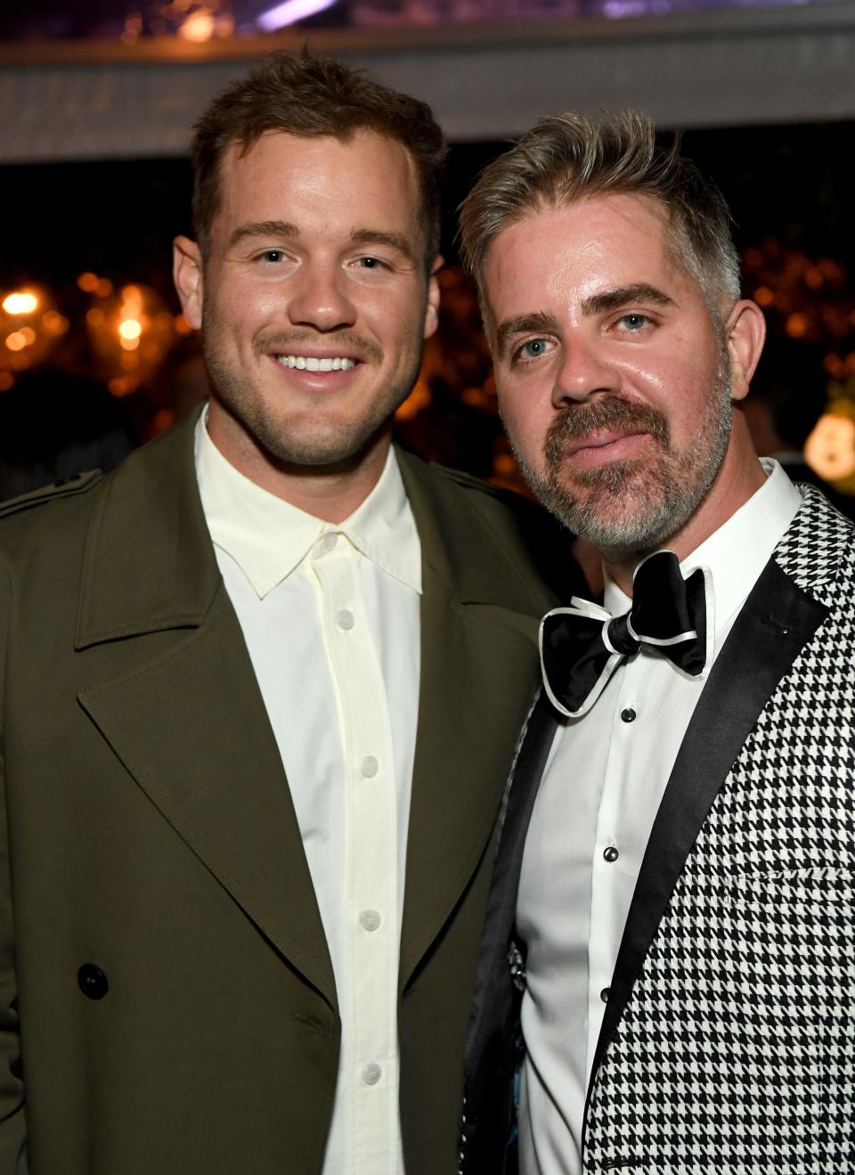 Colton Underwood pictured with husband, Jordan C. Brown, at the Baby2Baby 10-year gala in November 2021 in Los Angeles. The gala raises money for children experiencing poverty.