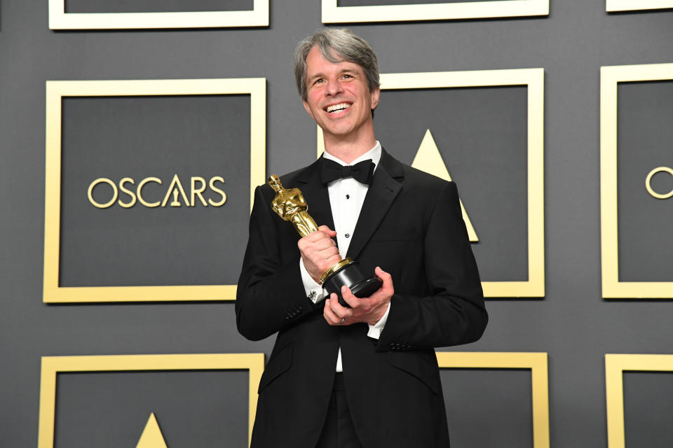 Filmmaker Marshall Curry, winner of the Live Action Short Film award for "The Neighbors' Window," poses in the press room during the 92nd Annual Academy Awards at Hollywood and Highland on February 09, 2020 in Hollywood, California. (Photo by Jeff Kravitz/FilmMagic)