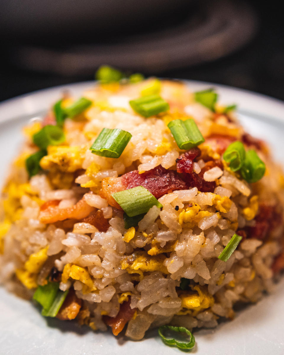 A plate of fried rice