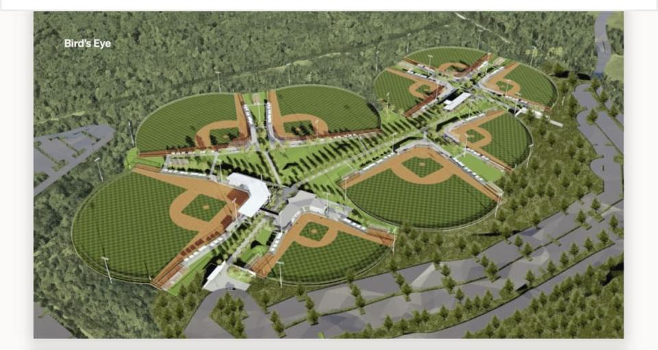 Rendering of the proposed River Run Park at Northport Shore, a sports complex that's to be built north of Kentuck Park.