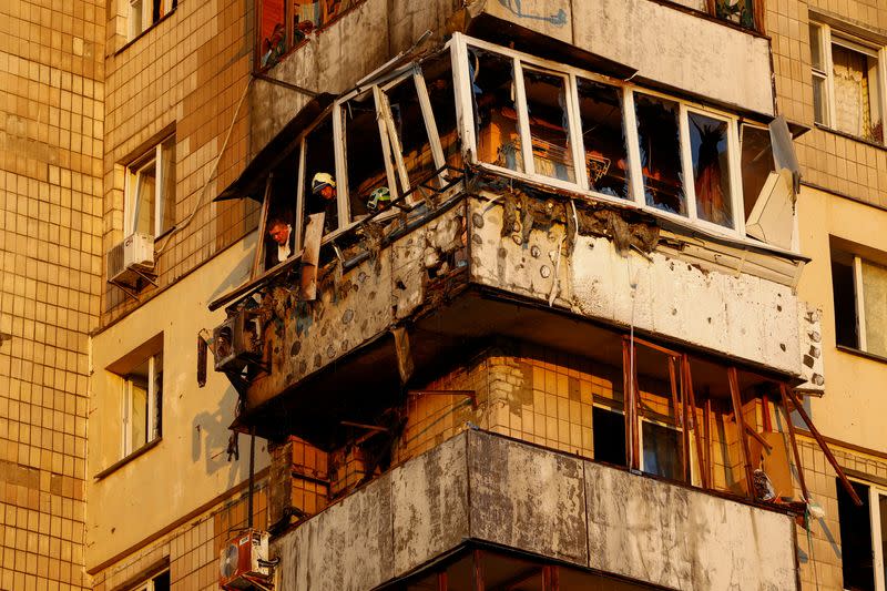 Aftermath of a Russian missile attack in Kyiv