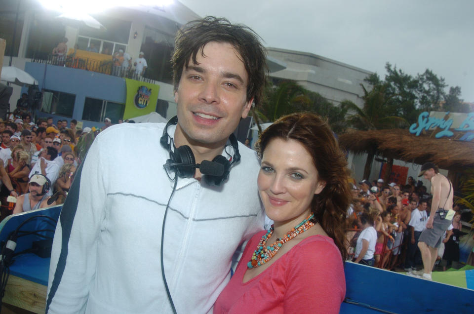 Jimmy Fallon and Drew Barrymore during MTV Spring Break 2005 - March 9, 2005 at The City in Cancun, Mexico. (Photo by Theo Wargo/WireImage)