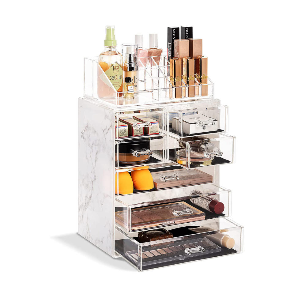 Sorbel Luxe Marble Cosmetics and Jewelry Organizer