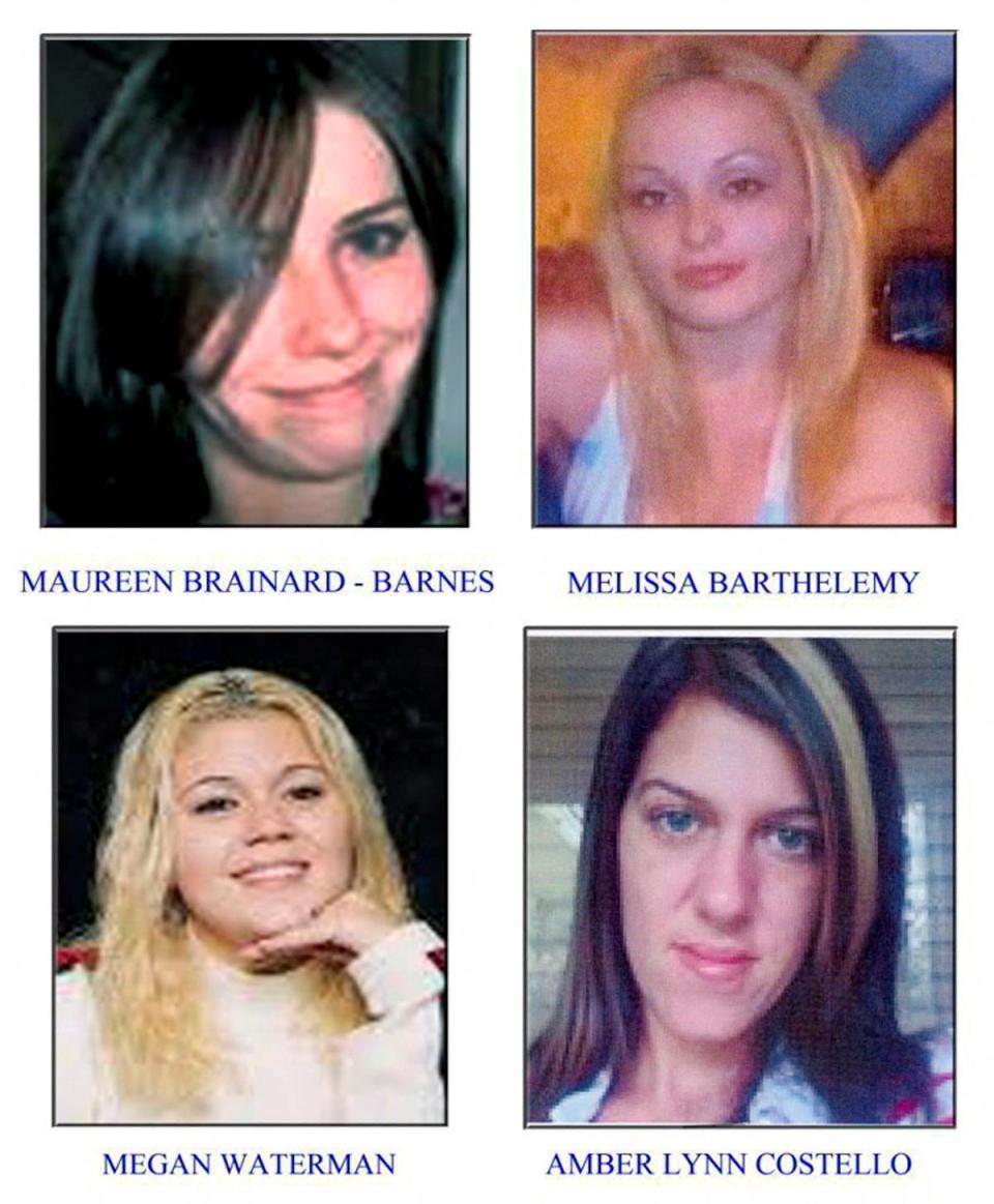 Long Island victims Maureen Brainard-Barnes, Melissa Barthelemy, Megan Waterman and Amber Lynn Costello (REUTERS)