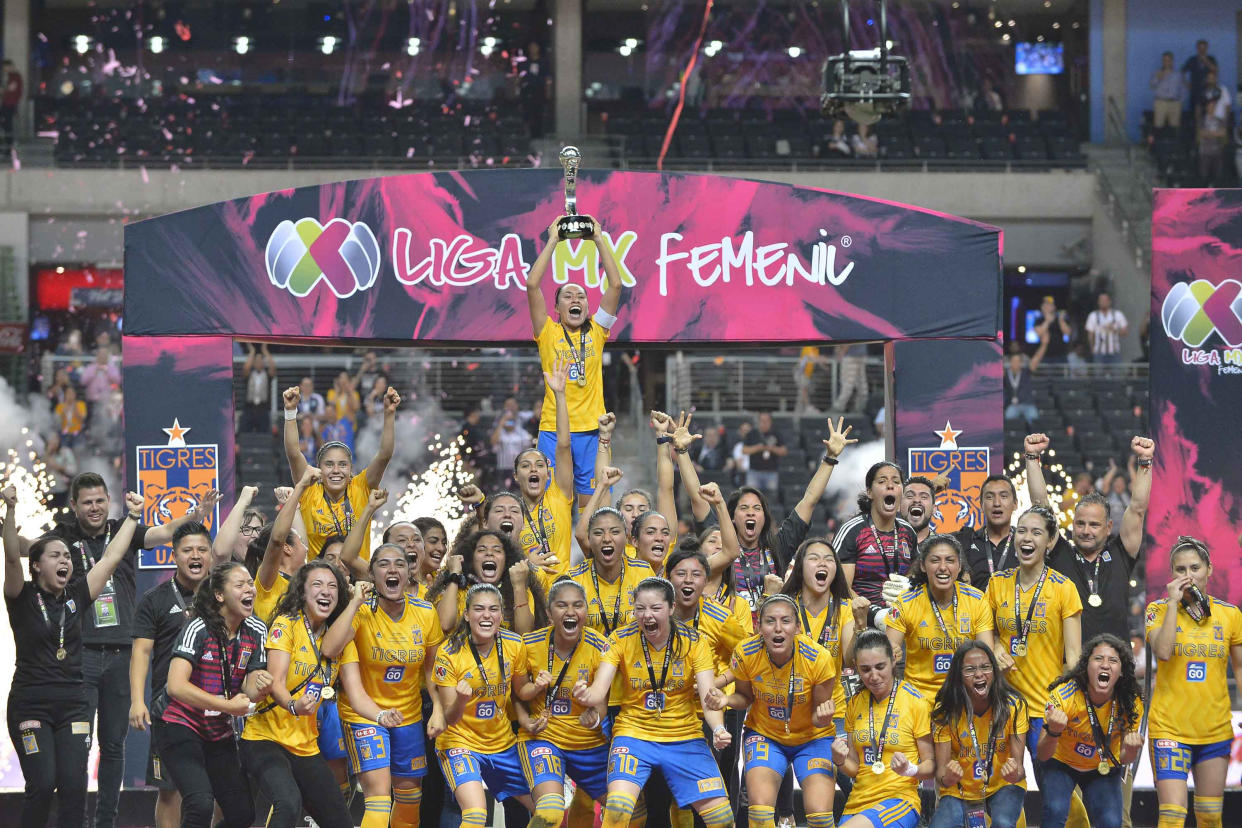 Las Tigres de la UANL, campeonas del Torneo Clausura 2019 Liga MX Femenil. / Foto: Getty Images