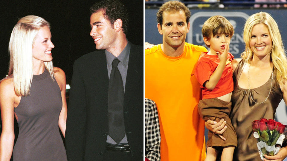 Pete Sampras, pictured here with wife Bridgette Wilson.