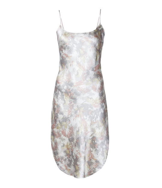 Maiyet Hammered Silk Arc Slip Dress in Mirage