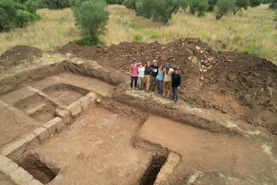 A view of the wall ruins at Falerii Novi.