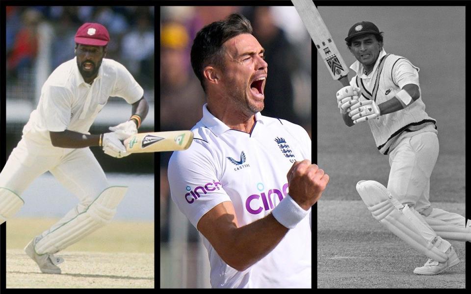 Viv Richards, James Anderson and pictured alongside each other - All-time World Test XI, as voted by Telegraph readers