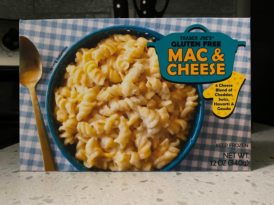 Gluten-free mac and cheese is available at Trader Joe's for $3.69.