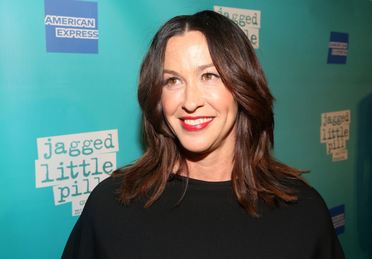 NEW YORK, NEW YORK - DECEMBER 05: Alanis Morissette poses at the opening night of the new Alanis Morissette musical "Jagged Little Pill" on Broadway at The Broadhurst Theatre on December 5, 2019 in New York City. (Photo by Bruce Glikas/FilmMagic)