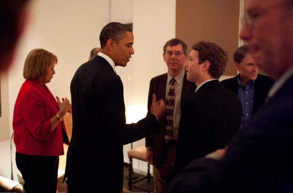 Zuckerberg and Obama